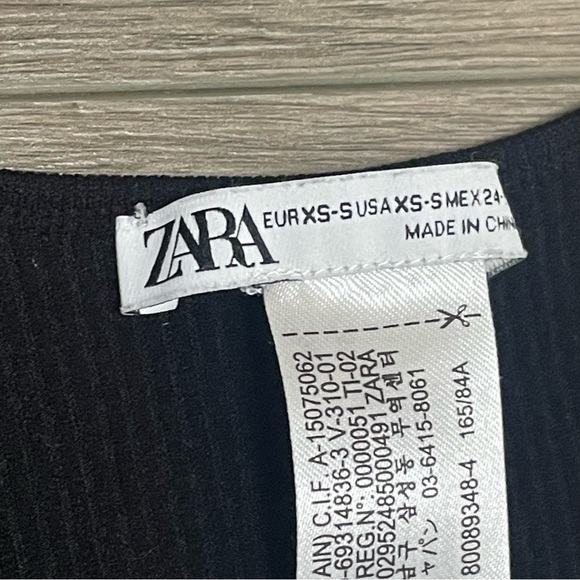 ZARA Limitless Contour Collection Ribbed Seamless Long Jumpsuit Black Sz XS/S - Picture 5 of 10